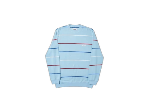 Palace Waffler Stripe Crew Sky