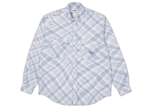 Palace Warp Check Shirt Blue