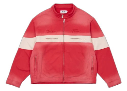 Palace Washed Moto Jacket Truest Red