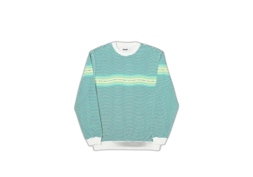 Palace Wavey Stripe Crew Green