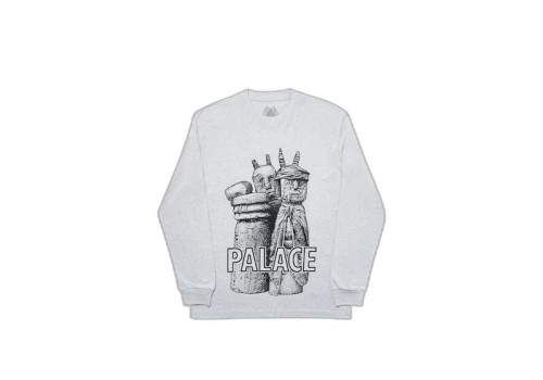 Palace Winz Longsleeve Grey Marl
