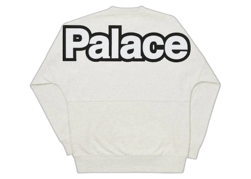 Palace Word Crew Grey Marl