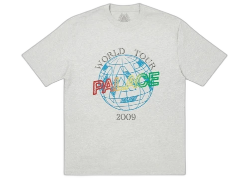 Palace World Tour T-shirt Grey Marl