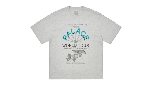 Palace World Tour T-Shirt (SS25) Grey Marl