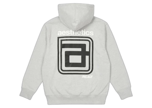 Palace x Aesthetics Hood Grey Marl