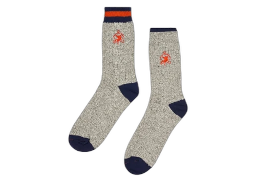 Palace x Beams Plus 2 Pack Rug Socks Grey