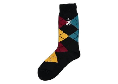 Palace x Beams Plus Argyle Socks Jet Black