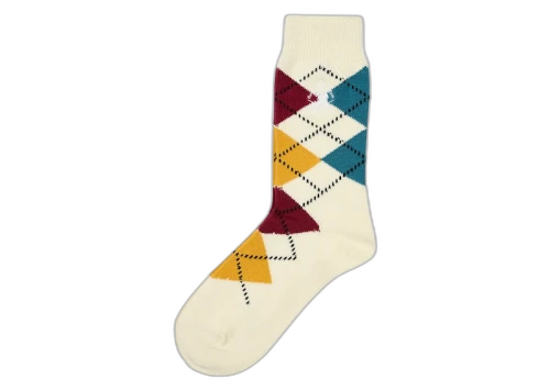 Palace x Beams Plus Argyle Socks Whisper White