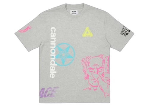 Palace x Cannondale Mad Boy T-shirt Grey Marl