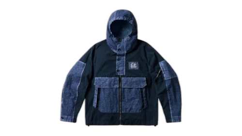 Palace x C.P. Company 50 Fili Heavy Mixed Hooded Jacket Navy