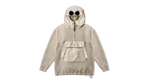 Palace x C.P. Company Fleece Old Goggle Hood Stone