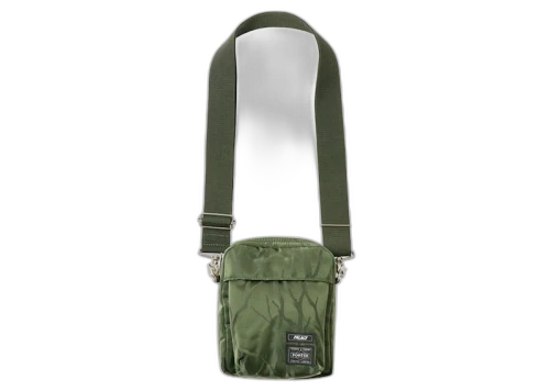 Palace x Porter Vertical Shoulder Bag Olive/Jacquard