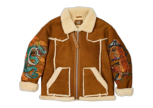 Palace x UGG Shearling Jacket Chestnut