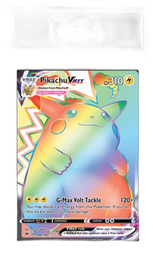 Pikachu VMAX-Full Art Secret Rare 2020 Pokemon TCG Sword & Shield Vivid Voltage #188/185 (PSA or BGS Graded)