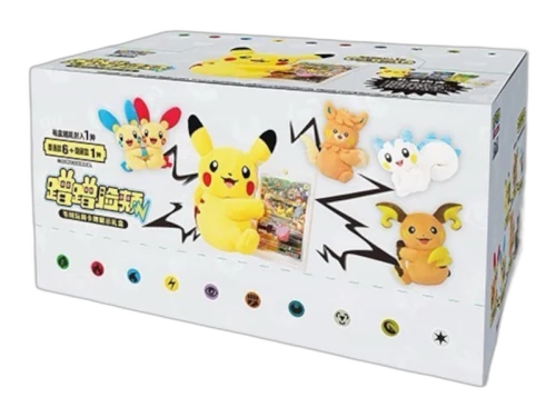Pokemon 2025 Scarlet & Violet Nuzzle Series Plush Toy Card Display & Pack Combo (Simplified Chinese) Sealed Case (6 Blind Box)