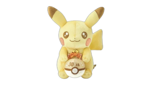 Pokemon 30th Anniversary Mascot Shiny Pikachu Plush Yellow