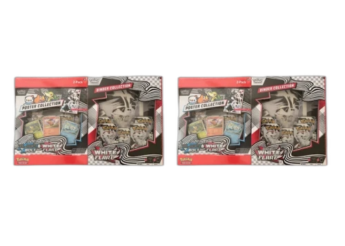 Pokémon Black Bolt & White Flare Poster Collection and White Flare Binder Collection Bundle (Sam's Club Exclusive) 2x Lot