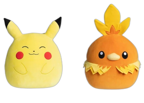 Pokemon Center Cheery Pikachu & Torchic Squishmallows 12 inch Plush Set