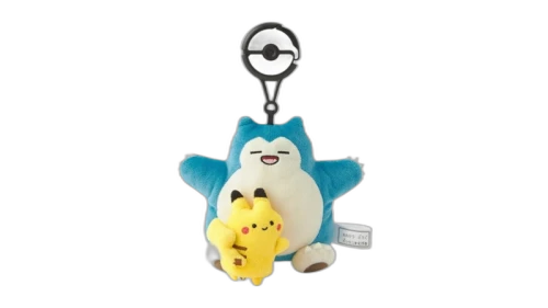 Pokemon Center Pikachu Snorlax Escape Key Holder Plush