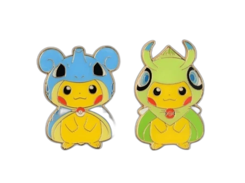 Pokemon Center Singapore 1st Anniversary 2020 Costume Pikachu Lapras & Celebi (Singapore Exclusive) Pin