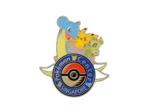 Pokemon Center Singapore 2019 Pikachu Lapras & Celebi (Singapore Exclusive) Pin