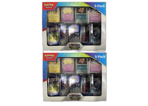 Pokémon Paldean Fates Costco 5 Mini Tin Bundle 2x Lot (Tin Art Mary Vary)