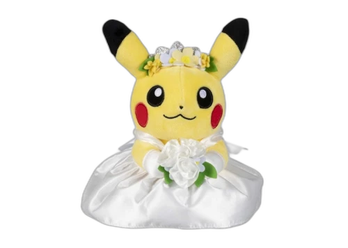Pokemon Pikachu Wedding: Wedding Dress Pikachu Plush