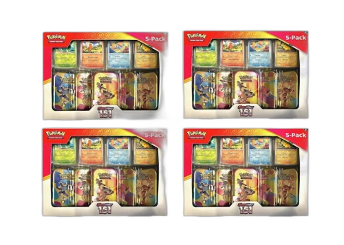 Pokémon Scarlet & Violet 151 Costco 5 Mini Tin Bundle 4x Lot (Tin Art Mary Vary)