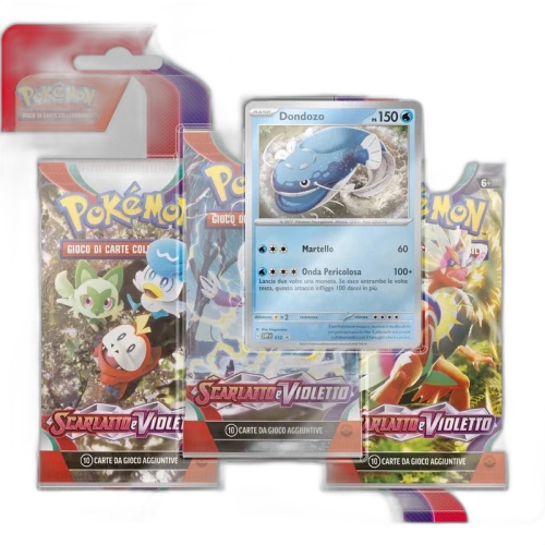 Pokèmon Scarlet & Violet Dondozo Promo Card 3 Booster Blister Pack