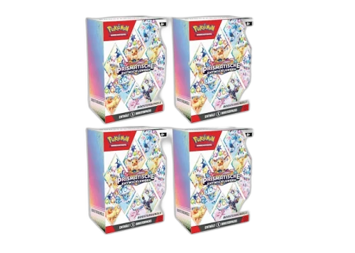 Pokémon Scarlet & Violet Prismatic Evolutions Booster Bundle 4x Lot (German)