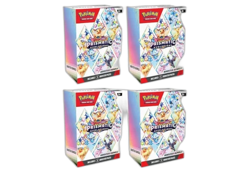 Pokémon Scarlet & Violet Prismatic Evolutions Booster Bundle 4x Lot