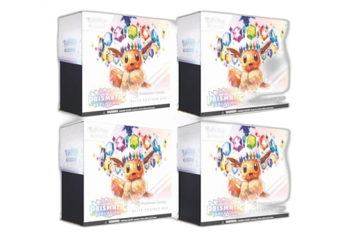 Pokémon Scarlet & Violet Prismatic Evolutions Pokemon Center Elite Trainer Box 4x Lot