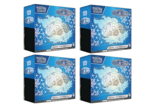 Pokémon Scarlet & Violet Steller Crown Elite Trainer Box 4x Lot