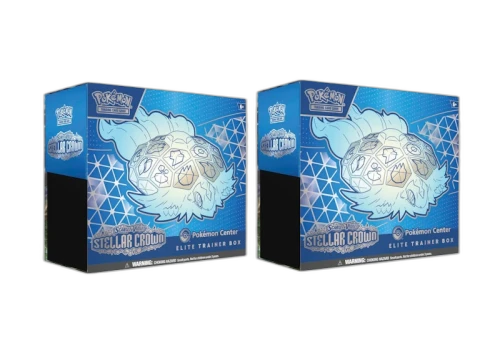 Pokémon Scarlet & Violet Steller Crown Pokemon Center Elite Trainer Box 2x Lot