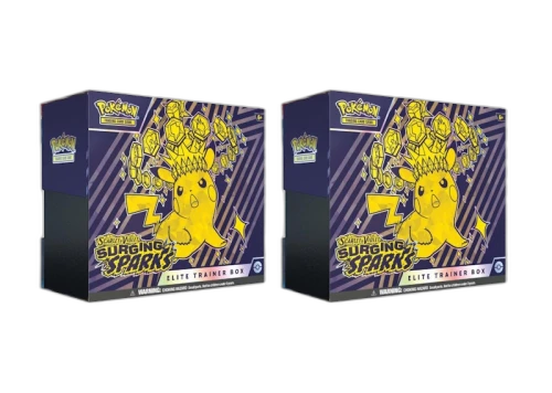 Pokémon Scarlet & Violet Surging Sparks Elite Trainer Box 2x Lot