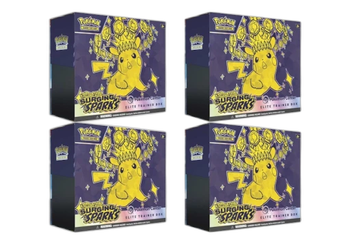 Pokémon Scarlet & Violet Surging Sparks Pokemon Center Elite Trainer Box 4x Lot