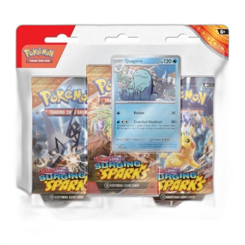 Pokèmon Scarlet & Violet Surging Sparks Quagsire Promo 3 Booster Blister Pack