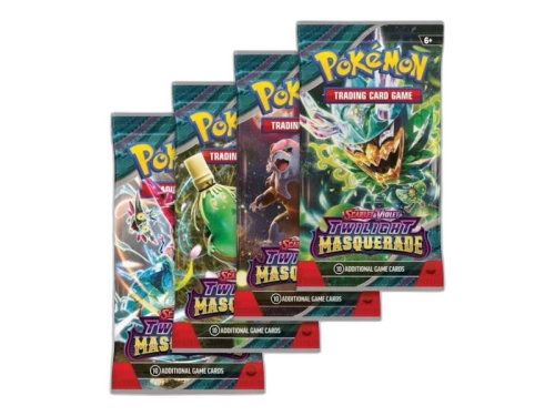 Pokémon Scarlet & Violet Twilight Masquerade Booster Pack 4x Lot (Artwork May Vary)