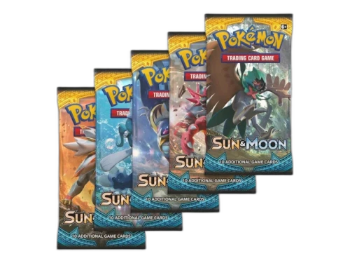 Pokémon Sun & Moon Base Set Booster Pack 5x Lot (Artwork May Vary)