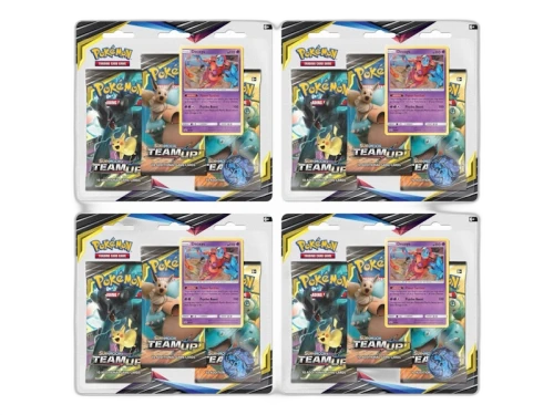 Pokémon Sun & Moon Team Up Deoxys 3 Pack Booster 4x Lot