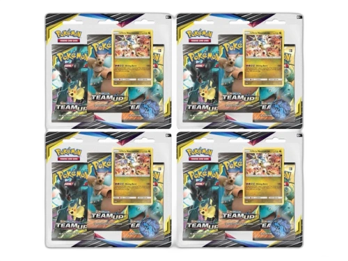 Pokémon Sun & Moon Team Up Ultra Necrozma 3 Pack Booster 4x Lot