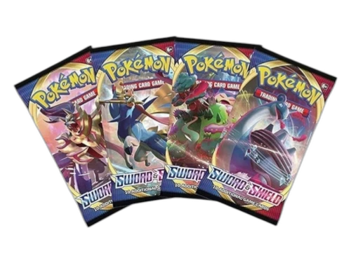 Pokémon Sword & Shield Base Set Booster Pack 4x Lot (Artwork May Vary)