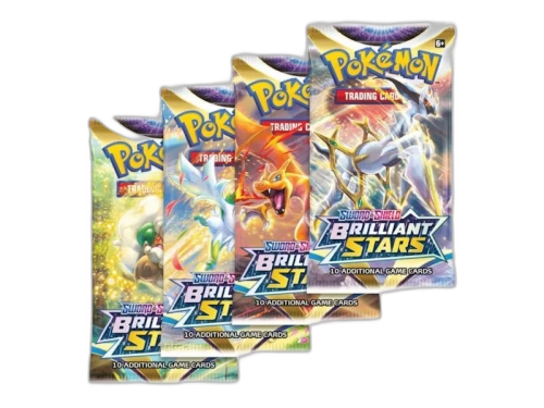 Pokémon Sword & Shield Brilliant Stars Booster Pack 4x Lot (Artwork May Vary)