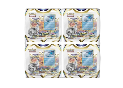 Pokémon Sword & Shield Brilliant Stars Glaceon Promo Card 3 Booster Packs 4x Lot