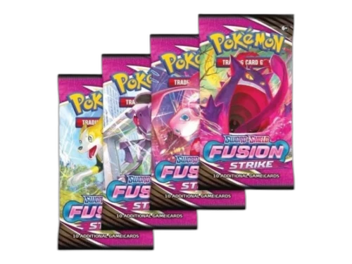 Pokémon Sword & Shield Fusion Strike Booster Pack 4x Lot (Artwork May Vary)