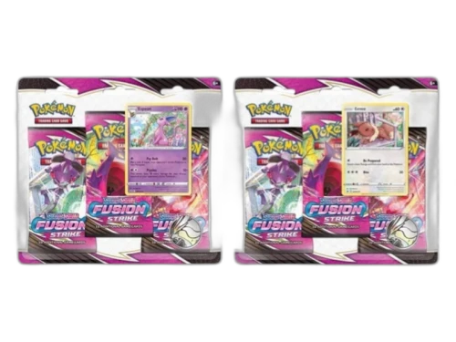 Pokémon Sword & Shield Fusion Strike (Eevee + Espeon Promo Cards) 3 Pack Blister Booster Pack 2x Lot
