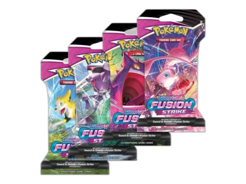 Pokémon Sword & Shield Fusion Strike Sleeved Booster Pack 4x Lot (Artwork May Vary)