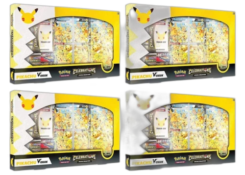 Pokémon TCG 25th Anniversary Celebrations Pikachu V Union Special Collection Box 4x Lot