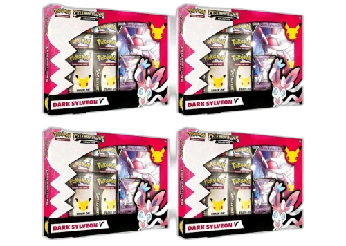 Pokémon TCG 25th Anniversary Celebrations V Box Dark Sylveon V 4x Lot
