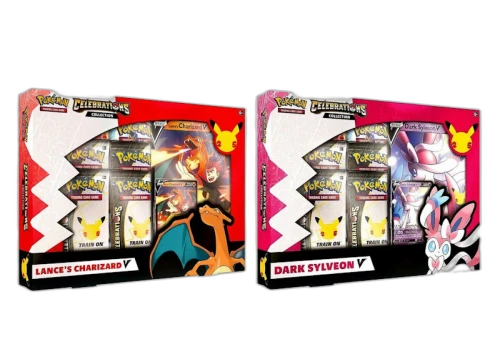 Pokémon TCG 25th Anniversary Celebrations V Box Lances Charizard V/Dark Sylveon V 2x Bundle